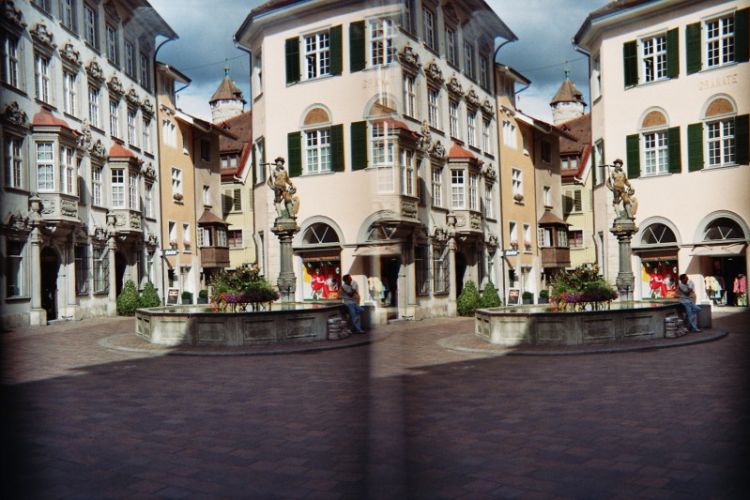 Schaffhausen, Altstadt, Tell Brunnen, 3D